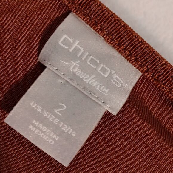 Chico's Travelers Colorblock Wedge Dress - Picture 9 of 10